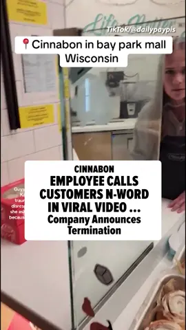 A Cinnabon worker was fired after hurling the N-word at customers in a heated confrontation caught on video and the company says she’s already out. Full story at the link in bio