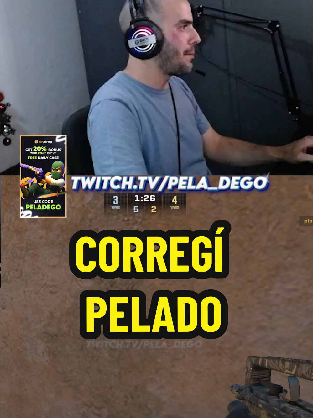 corregí peladooooo 🤦🏻‍♂️ #cs2 #csgo #dust2 #twitch #twitchstreamer 