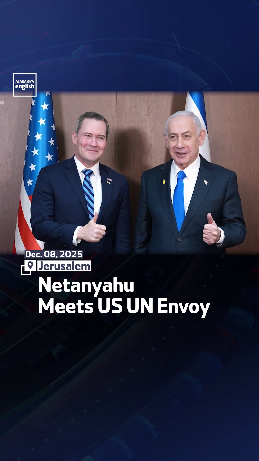 Israeli Prime Minister Benjamin Netanyahu meets with US Ambassador to the UN Mike Waltz in Jerusalem following Waltz’s visit to Jordan for discussions on humanitarian aid deliveries to Gaza. #Israel #Netanyahu