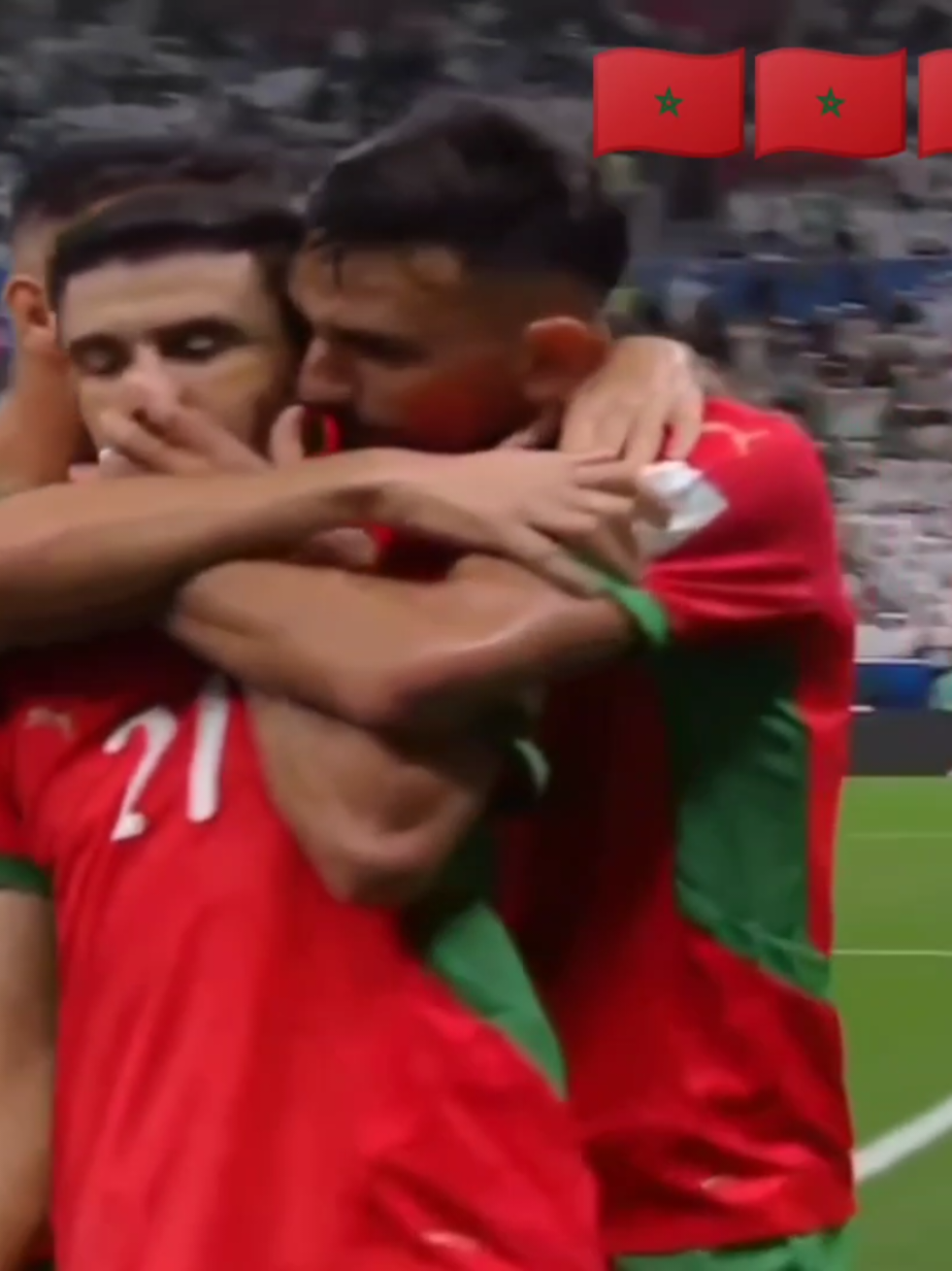 المنتخب المغربي يتقدم في النتيجة 1-0 ضذ السعودية في الشوط الأول إنشاء الله المزيد