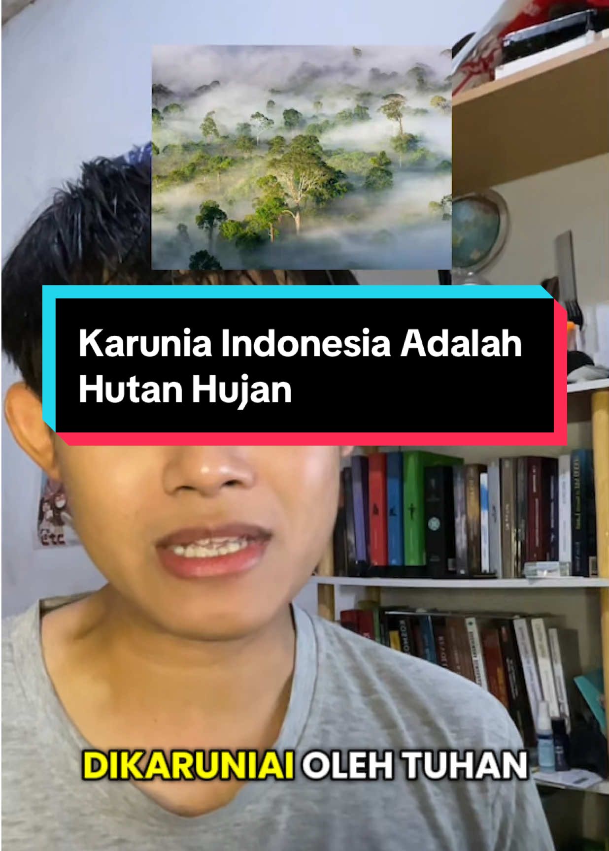 Replying to @ohsehuunn Karunia tuhan untuk Indonesia adalah Hutan Hujan. #sains #pengetahuan #biology #rainforest 