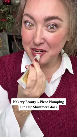 Nakery Beauty 3-Piece Plumping Lip Flip Shimmer Gloss @HSN, Inc #nakery #lipgloss #plumpinggloss #tiktokshopholidayhaul #shimmergloss 