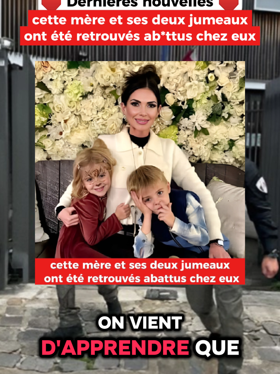 cette mère et ses deux jumeaux ont été retrouvés ab*ttus chez eux.  #faitsdivers #actu #hommage #drame #infos 