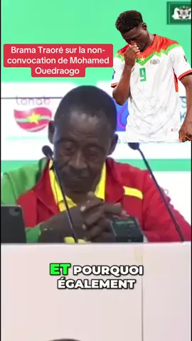 Brama Traoré sur la non-convocation de Mohamed Ouedraogo : « Depuis le début il était avec nous et entre-temps il ne revenait plus et dernièrement il a fait son retour et c’était bien. Mais vous savez chaque encadrement a sa philosophie, je ne dis pas qu’il ne rentre pas en ligne de compte mais ils sont trois pour deux postes. Il y a Arsène Kouassi déjà qui a pris une place, il restait une place pour deux personnes, il fallait vraiment faire ce choix-là. Ce choix, je vous le dis en toute franchise, est douloureux pour nous mais nous l’avons fait en âme et conscience. Nous pensons que Mohamed travaillera davantage et nous reviendra encore plus fort. » #FasoSports