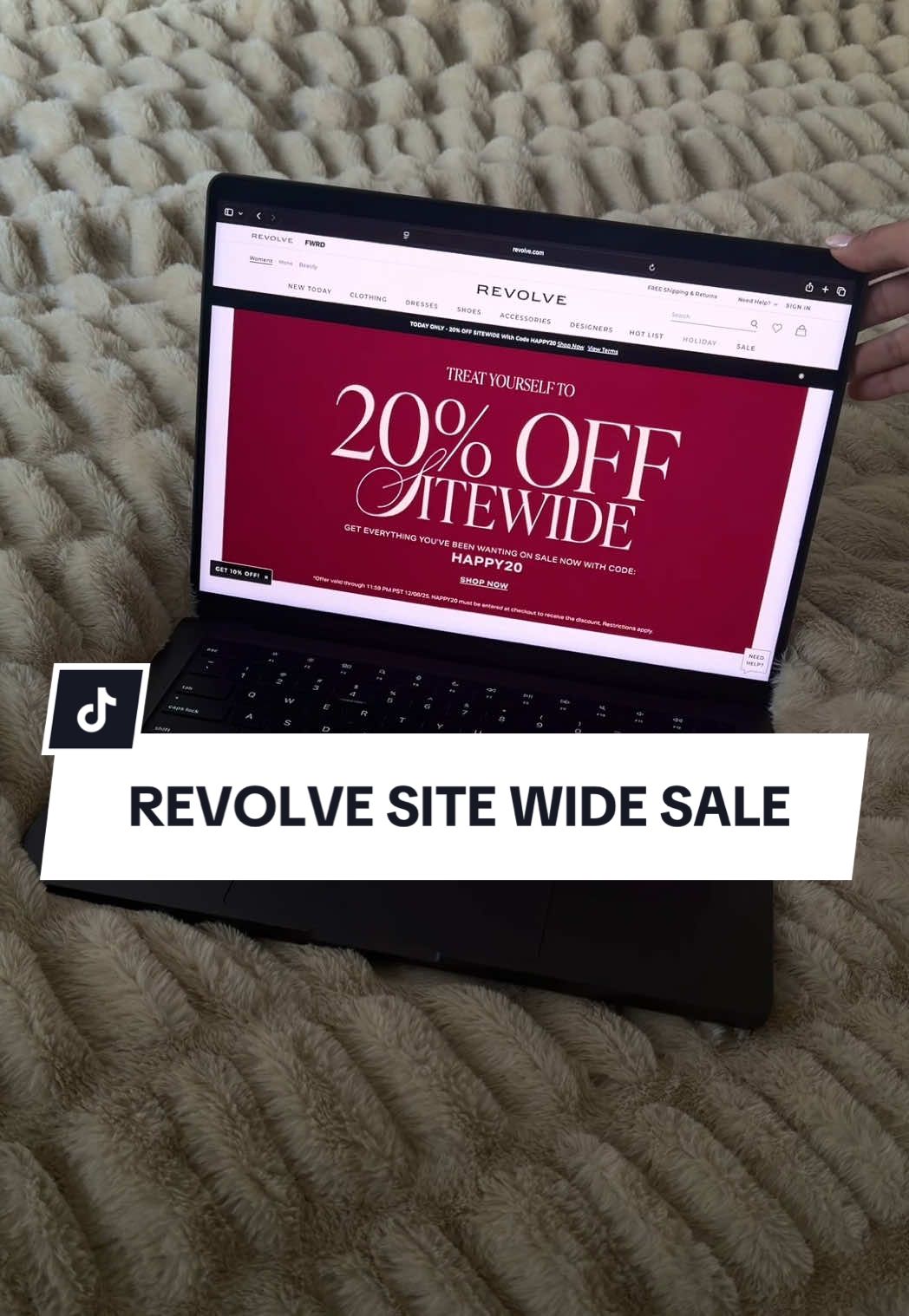A little holiday treat from us to you 🎁✨ Enjoy 20% off sitewide with code HAPPY20 until midnight! ⏳🛍️ *Exclusions apply  🔊: @Liv Perez  #revolve #revolvebeauty #revolvesale #holidaygifts #fyp