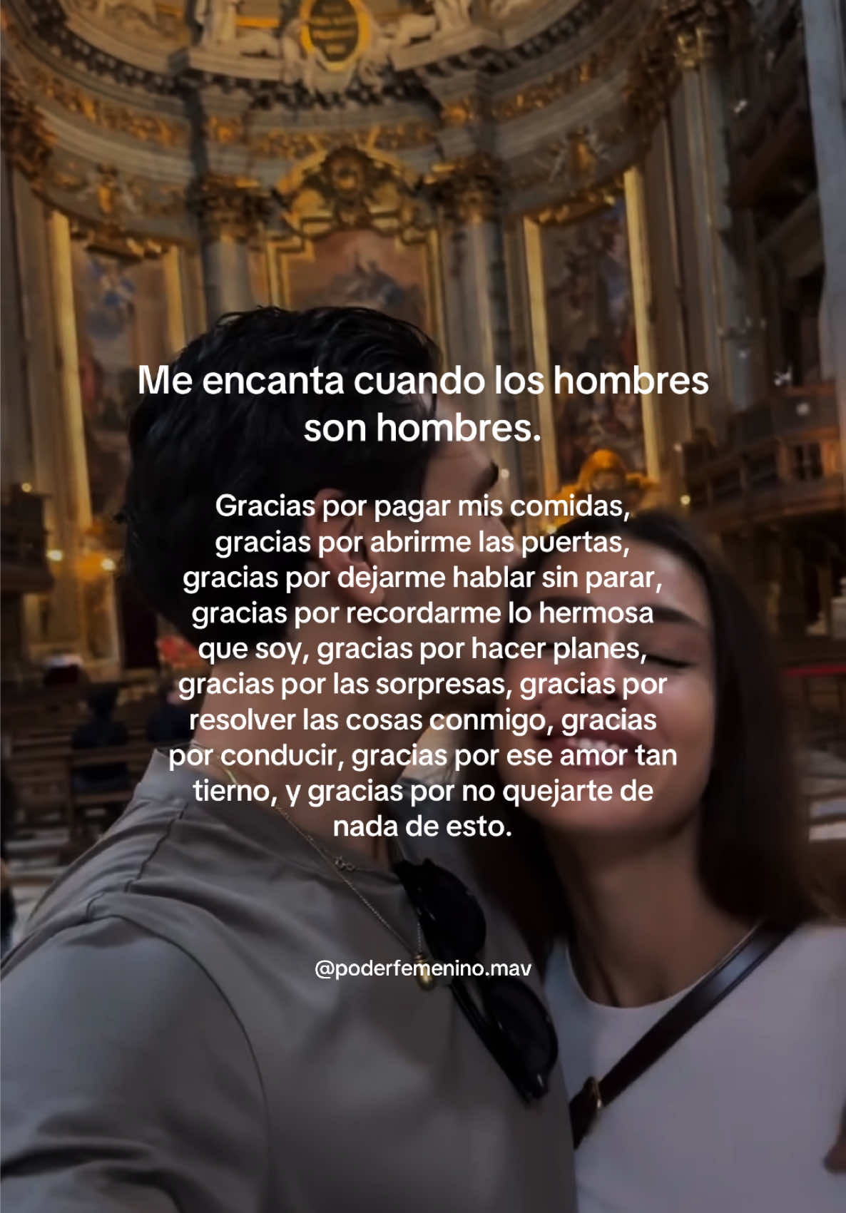 ✨Un verdadero hombre te hará sacar tu energía femenina. Un verdadero hombre te da paz y seguridad, no porque lo diga, sino porque lo demuestra: te escucha con atención, te cuida sin intentar controlarte, cumple su palabra, respeta tu esencia y celebra tu brillo sin competir con él.  Contigo crea un espacio donde puedes soltar el control, ser libre, femenina y profundamente tú🫵🏻❤️‍🔥 #energiafemenina #energiamasculina #tratodereina #relaciones #parejas 