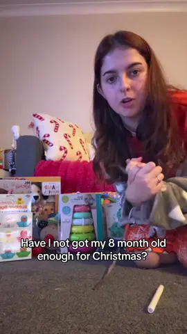 He already has so many books,toys and outfits so I didn’t go over board. I’d rather spend money on presents for people who are waking up with nothing but I just feel bad and like I don’t have enough and I don’t know why, hate feeling like this!! I think it’s because I don’t have him like a main thing? I don’t know #baby #ivfbaby #8month #christmas 