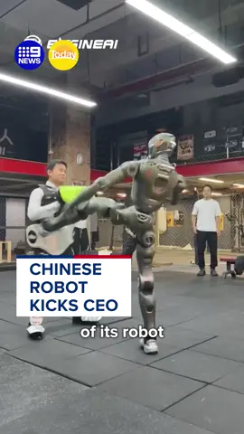 The battle was only simulated, but the CEO claimed the kick was too brutal. #9News