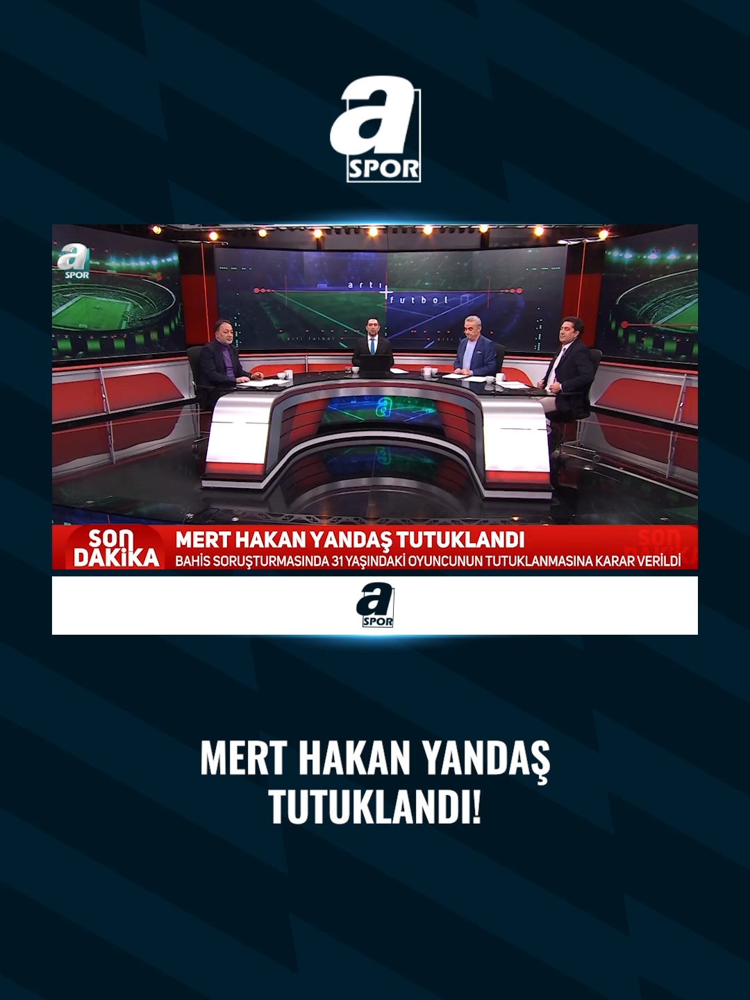 💥 Futbolda bahis soruşturması kapsamında Fenerbahçeli Mert Hakan Yandaş tutuklandı. #Spor #SadeceSpor #Futbol #ASpor #SONDAKİKA #Fenerbahçe