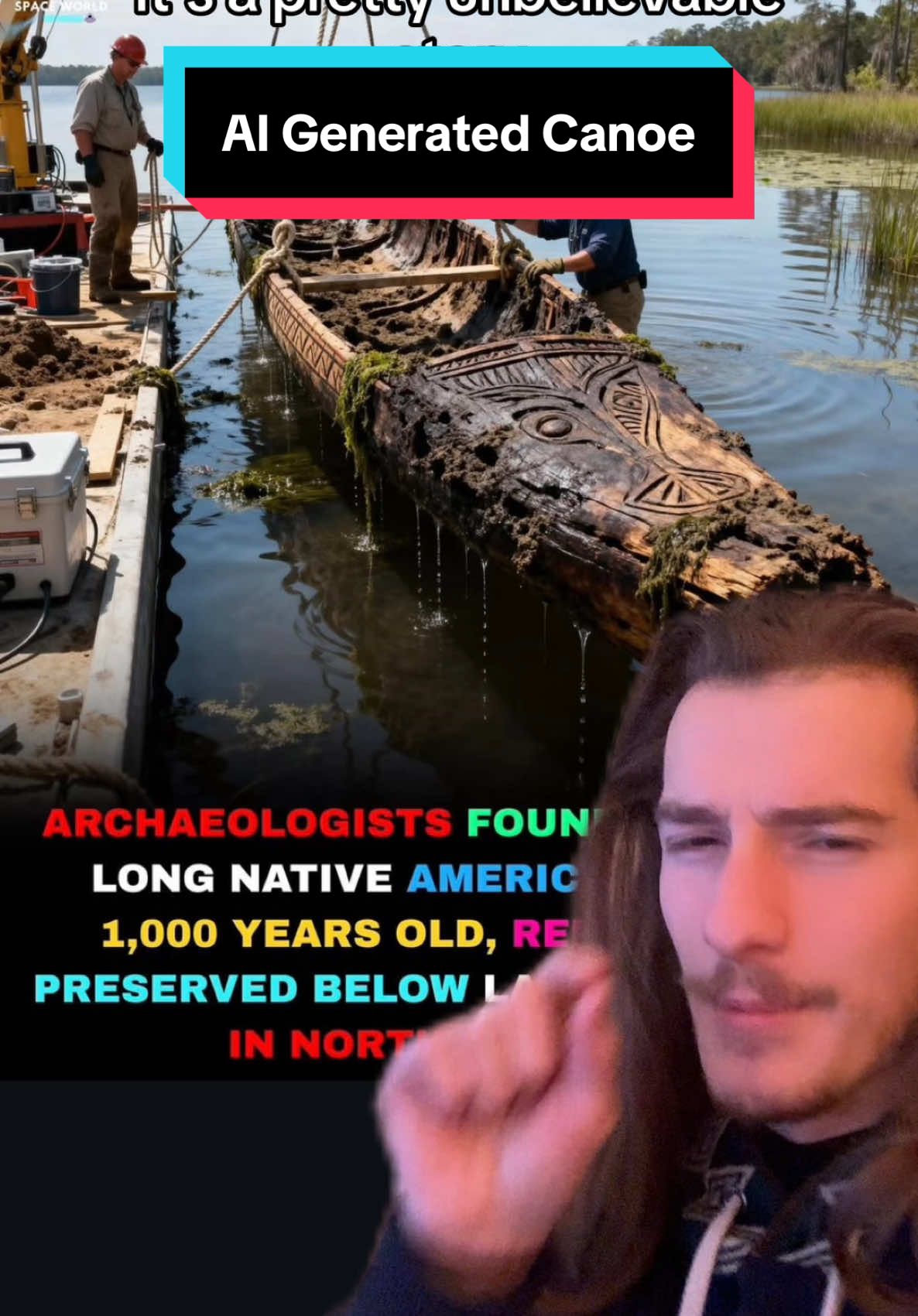 The AI Generated Canoe #travel #hike #scary #interesting #fact #funfact #cool #map #creepy #weird #strange #adventure #mystery #discovery #outside #ancient #explore #nature #History #archaeology #greenscreen #milorossi #europe #unitedstates #miniminuteman #foryoupage #foryou #fypシ #fyp