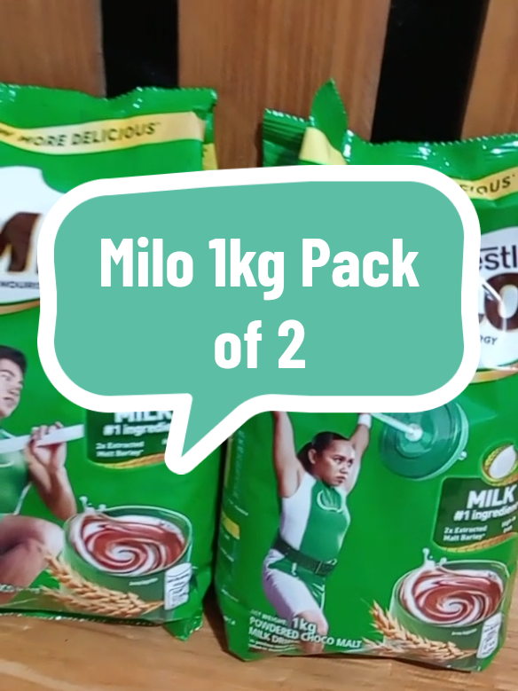 Milo 1kg Pack of 2 mga Momshie. Sulit talaga ito. #milo #chocolatedrink #chocomalt  #buy1take1 