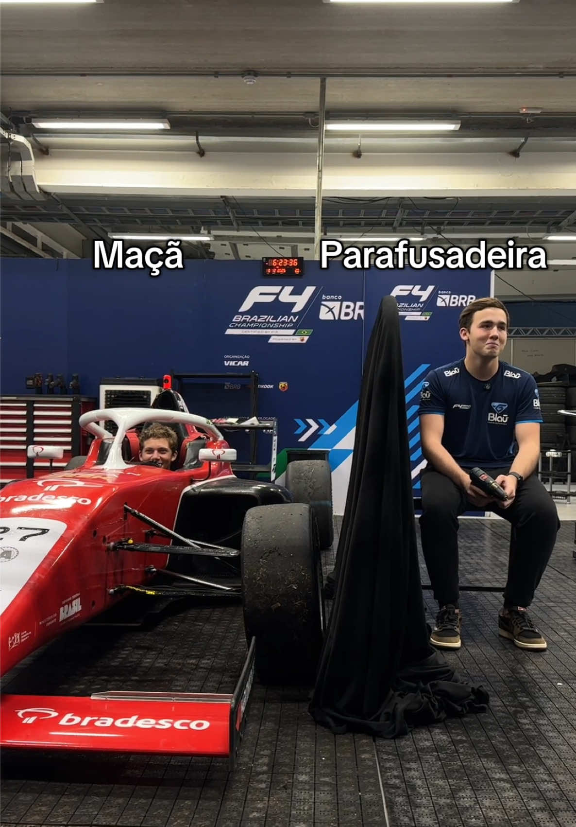 Acham que eles descobriram? 🤔 @Pietro Mesquita 5️⃣9️⃣🏎️💨🔥 @heitordallagnol.27  #tmgracing #f4brasil #f4brasileira #formula4 