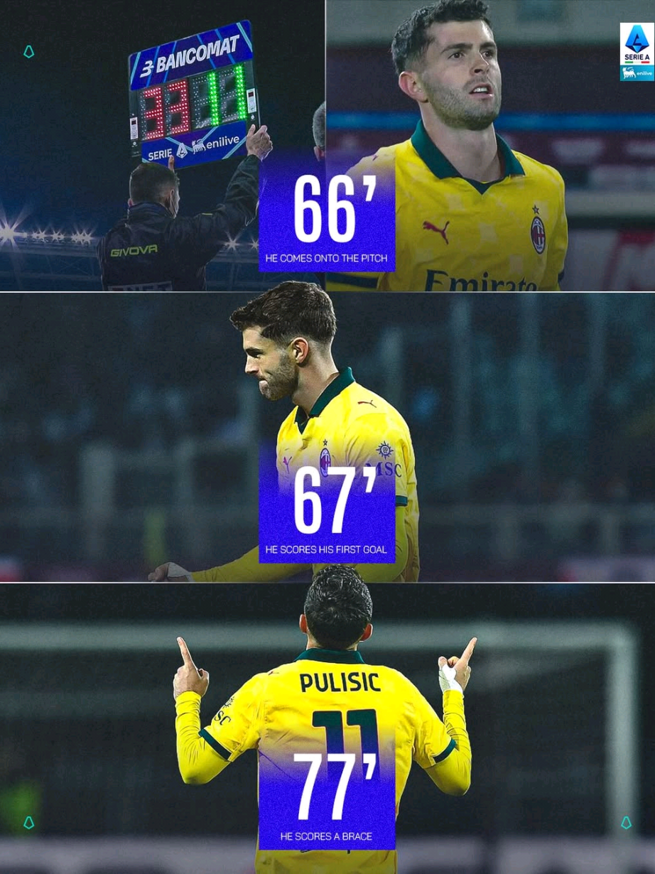Pulisic P nya Pahlawan🥶 #pulisic #acmilan #seriea #forzamilan❤️🖤 #foryoupage 