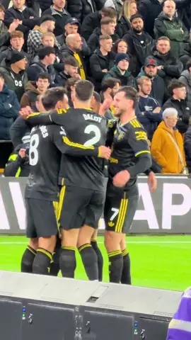 Bruno Fernandes celebration after scoring his first goal of the night against Wolverhampton away #manchesterunited #manutd #mufc #ggmu #brunofernades 