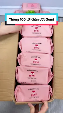 Thùng 100 tờ Khăn ướt Gumi #khanuotgumi  #Cindythuytichcuc  