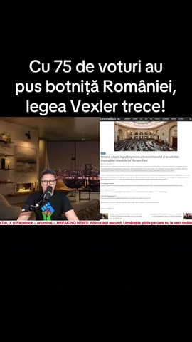 Cu 75 de voturi au pus botniță României legea Vexler trece #foruyou #stiriromania #breakingnews #unumihai #stiri 