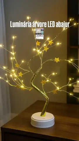 Luminaria Arvore LED Folhas Dourada para Casa Decoração do Quarto Iluminação de Mesa de Cabeceira ##luminaria