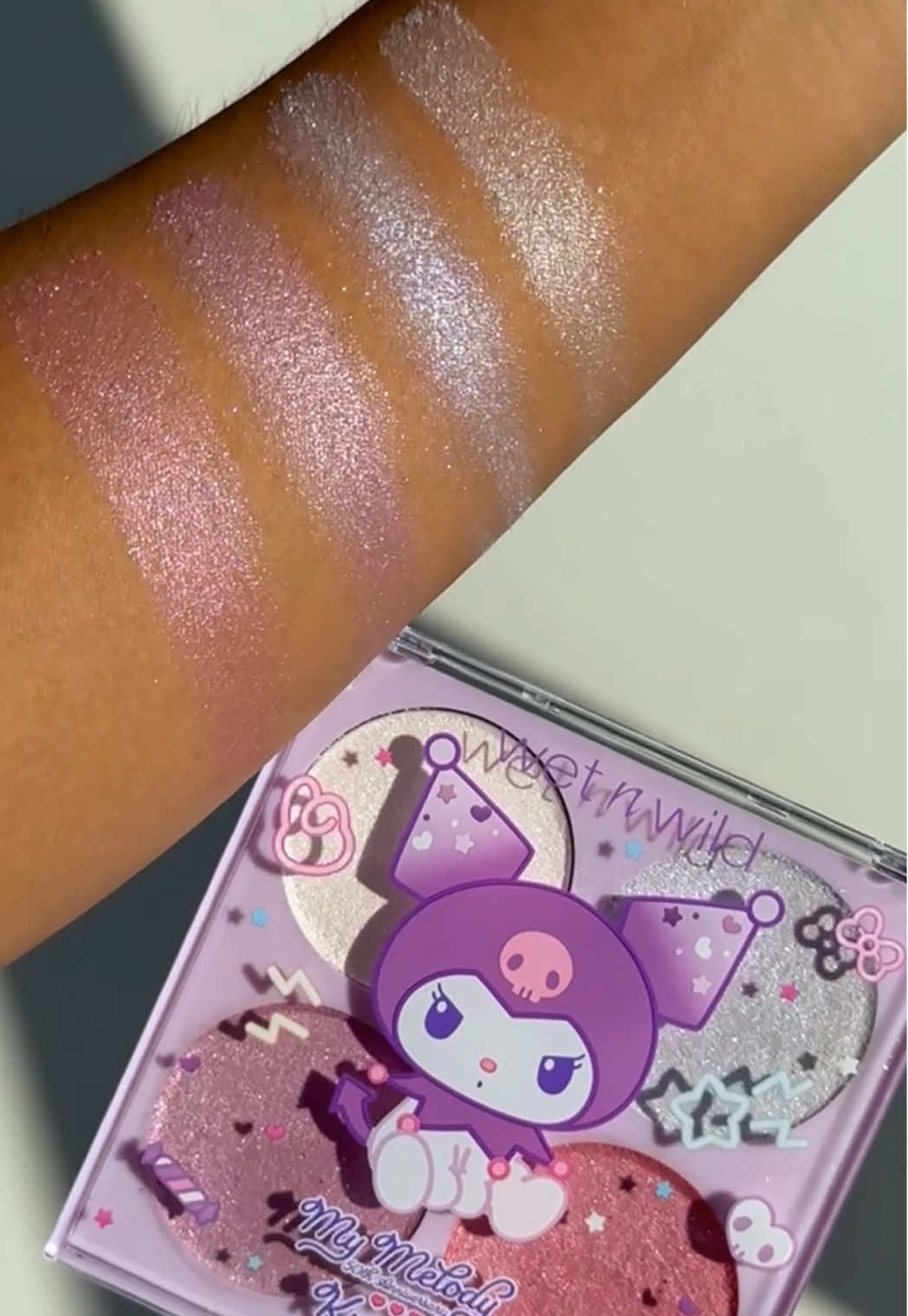 Shine bright with our Face Quad Palettes in hues inspired by My Melody & Kuromi ✨⁠ ⁠ Get the cheekiest glow with these multi-use shades that can double as a blush or highlighter, blending into a radiant, soft-focus finish⁠ 🩷 My Sweet Glow ⁠ 💜 My Attitude ⁠ ⁠ Shop our My Melody & Kuromi collection NOW online & in-store @walmart @ultabeauty @cvspharmacy wetnwildbeauty.com #wetnwildbeauty #mymelodyandkuromi #sanrio