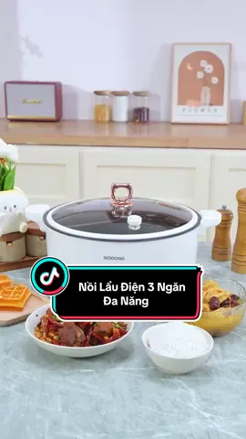 Nồi lẩu điện 3 ngăn đa năng #giadungthongminh #giadungtienich #noilaudiendanang 