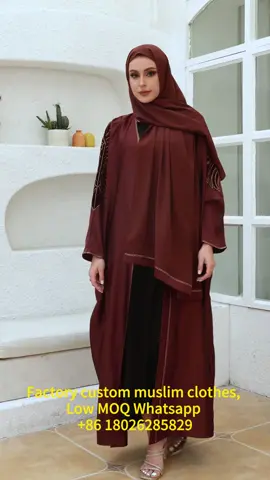 We are a factory located in Guangzhou, China. Custom different kinds of Muslim clothes Low MOQ #muslimclothing #b2bfashion #abayamanufacturing 