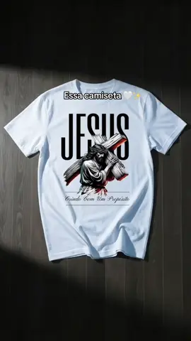 Camiseta Masculina Jesus #fe #TikTokShopBr #camisetacristã 