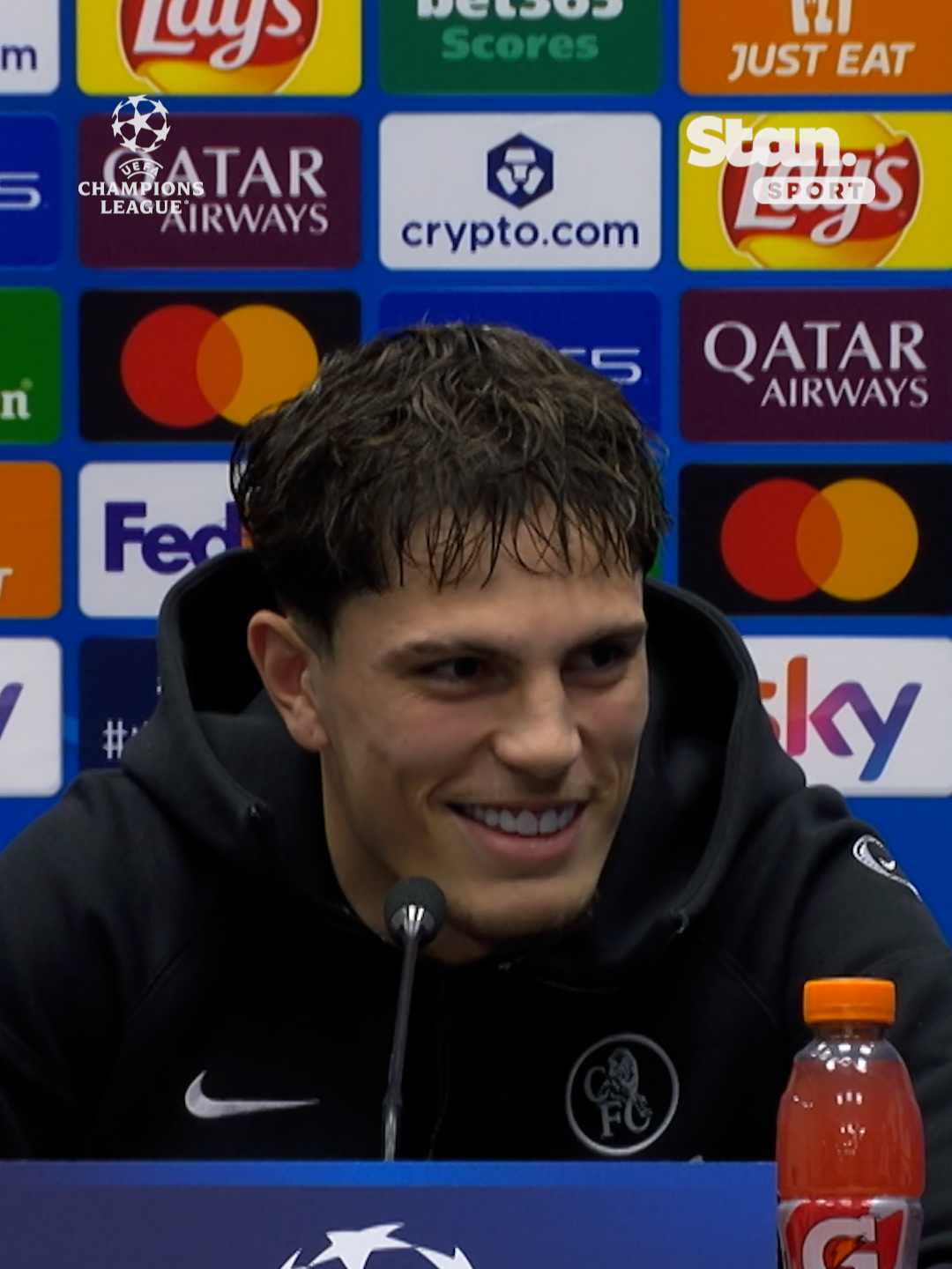 Alejandro Garnacho has no regrets about leaving Manchester United for Chelsea 🙅‍♂️ ‘I just wanted to stay in the Premier League.’ ↳ UEFA Champions League. Live & Exclusive on Stan Sport. #StanSportAU #UCL #Garnacho