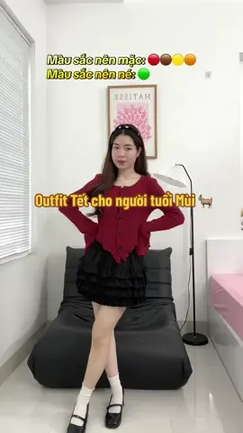 Trả lời @cute ý tuổi Mùi điểm danh ạaa 🫶🏻 Tết này các b mặc màu gì cho tui biết zớiii #tuoimui #outfittet #tet2026 #tetmacgi #phoidoxinh 