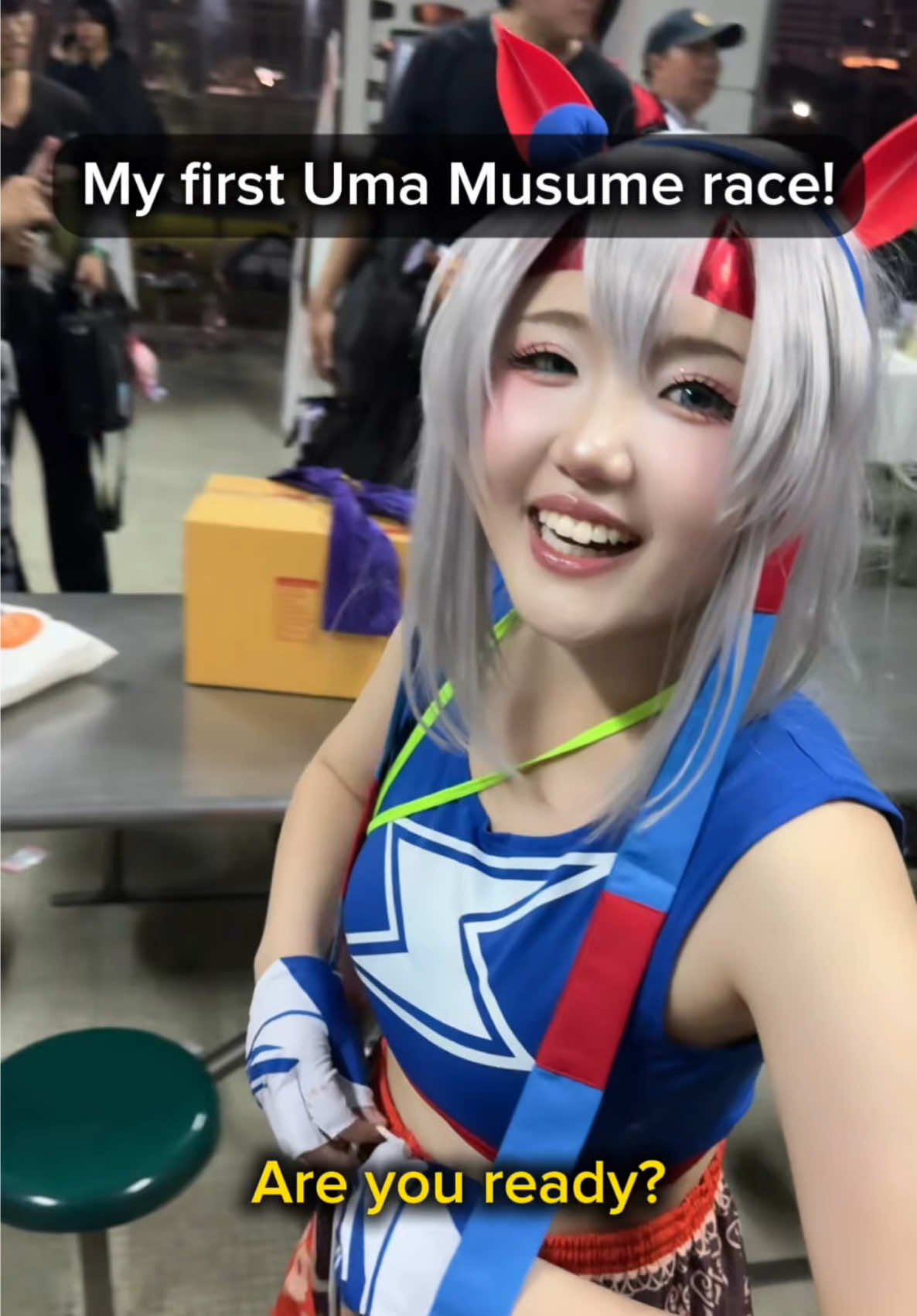 My first Uma Musume race.🐎💨 Tamamo Cross คนนี้ใส่กางเกงช้างเพิ่ม speed +5 🤣  #umamusumecinderellagray #TamamoCross #ウマ娘 #umamusume #umamusumecosplay 