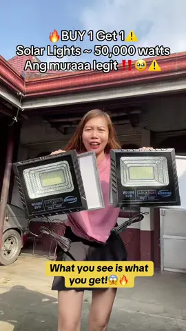 hindi scam na solar light 50,000 watts pwede indoor at outdoor use #solar #solarlight #outdoorsolarlight #buy1take1 #fyp 