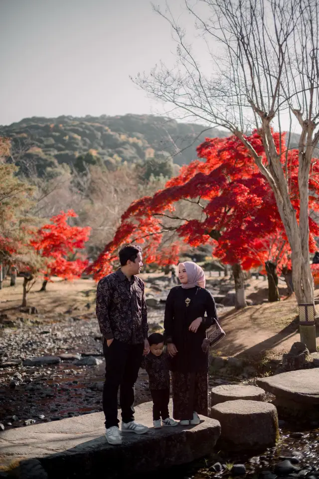 Wearing kebaya in japan  #autumn #kebayasunda #japanlife 