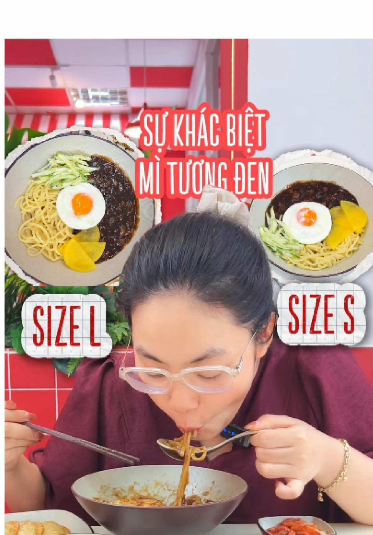 Mì tương đen 2 size mà giống nhau? #ancungtiktok #bambam #tiemmibambam #LearnOnTikTok #mituongden 