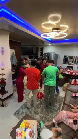 Matching pajamas, matching chaos! 🤣❤️ #christmas #games #fungame #cousins #christmasparty 