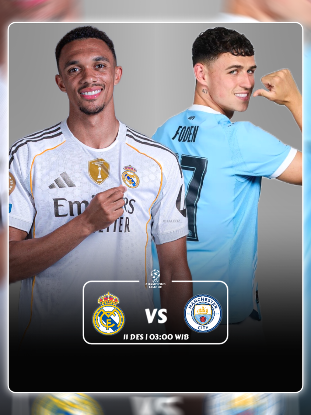 UCL DAY !! Prediksi skor sesuai baterai hp wir??  #realmadrid #mancity #uefachampionsleague #fyp #pesonatimnas🦅 
