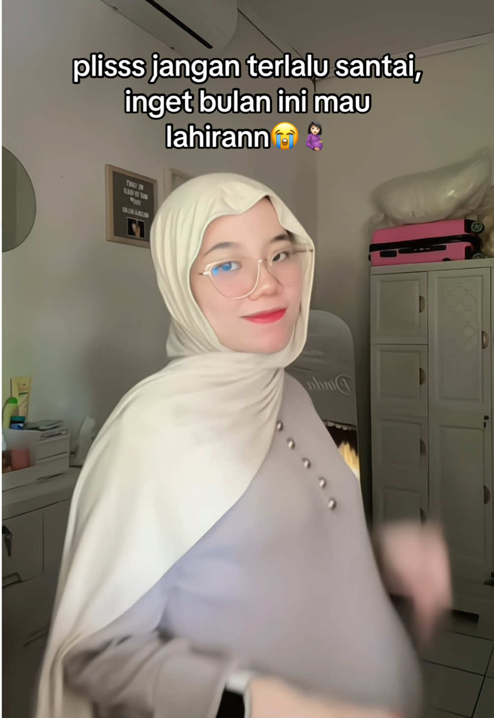 sedikit ketar ketir 🤏😩#masyaallahtabarakkallah #bumil #hpldesember #tm3 