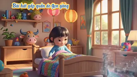 Bài hát kĩ năng gấp quần áo gọn gàng #giaovienmamnon #kinangsong #gapquanaogondep 