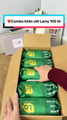 ❤️Combo 10 gói khăn ướt Lamy 100 tờ/ bịch #cindythuytichcuc #khanuotlamy