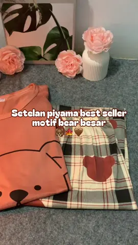 Rekomendasi setelan piyama motif beruang 🐻🥰❤️‍🔥 #restock #piyama #oneset #fyp #fyppppppppppppppppppppppp 