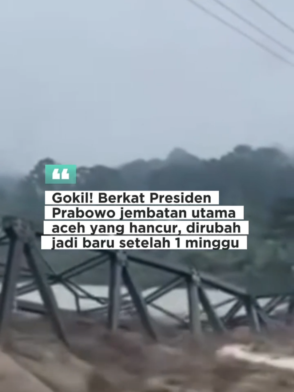 Langsung cepat berkat Presiden Prabowo #Prabowo #Aceh #fyp 