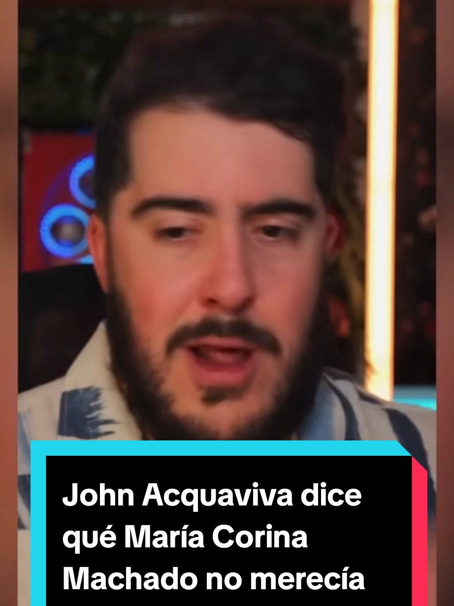 John Acquaviva #johnacquaviva #mariacorinamachado no #merecia el #premio #nobel de la Paz @Diosdado Cabello Rondón @Nicolás Maduro @Con el Mazo Dando