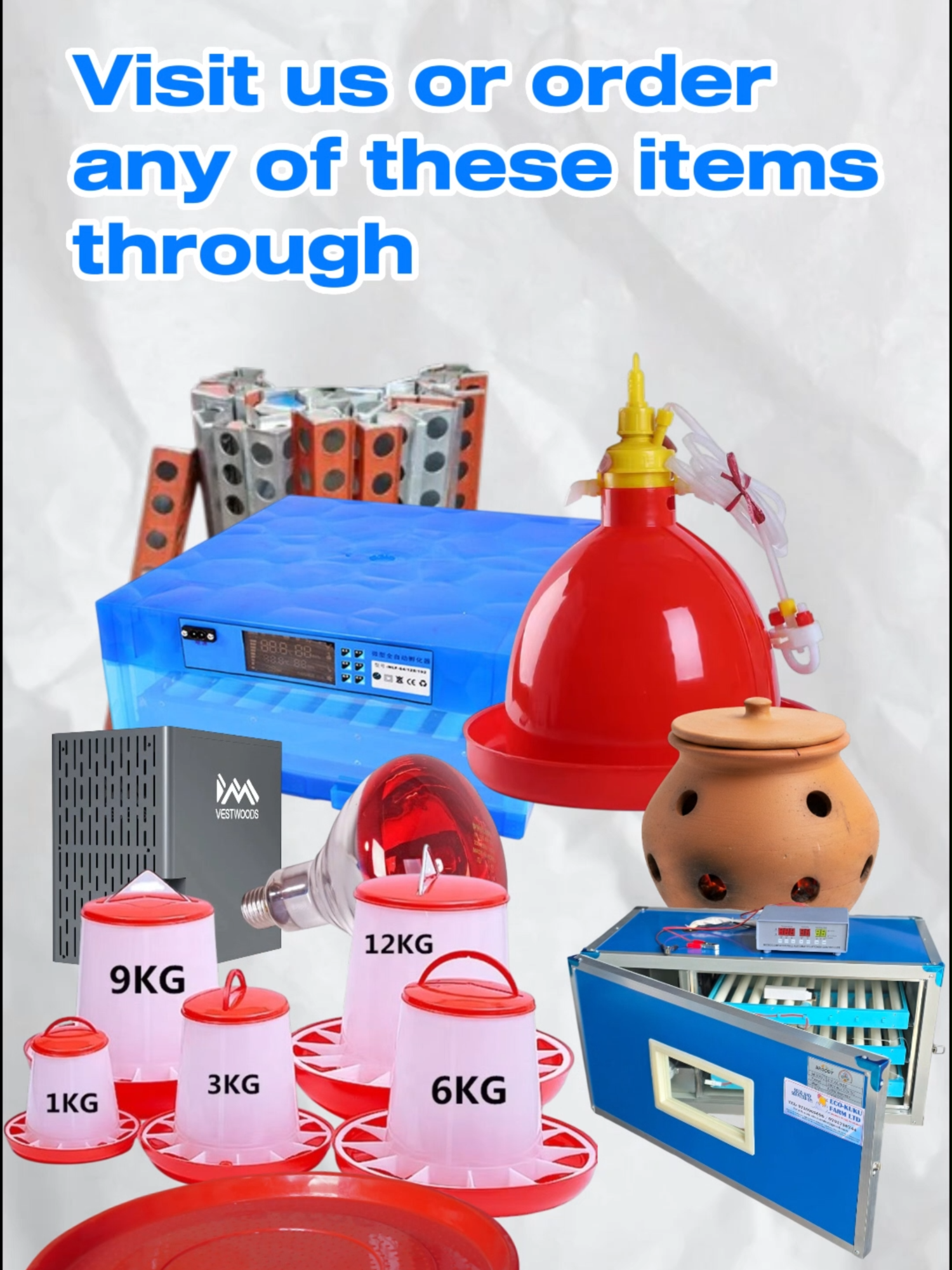 Whatever poultry farming equipment you need, Eco Kuku has it! visit us in Nairobi, along Outer-ring road next to Kiamaiko Bus stop. or make an order by calling 0710 905 696 we stock; egg incubators, feeders, drinkers, brooding bulbs, egg trays, animal feed processors, fertilized eggs, day old chicks (improved Kienyeji), portable power back up solutions, cages for layers, broilers and more. #poultry #inventory #chicken #christmas #foryou #poultryfarming #kilimo #ecokuku #chicks #chicken