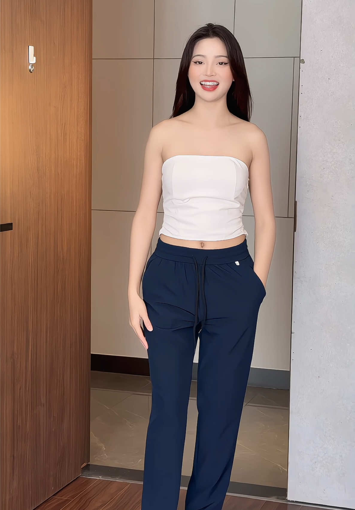 Quần gió ống côn #quangio 