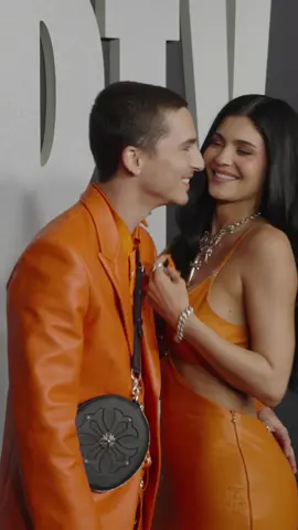 Kylie Jenner and Timothee Chalamet 🧡🧡 #kyliejenner #timotheechalamet #martysupreme #hollywood #couple 