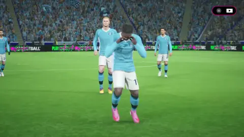 Arsenal and City players celebrations in Efootball #gameplay #efootball #gaming #arsenal #city 