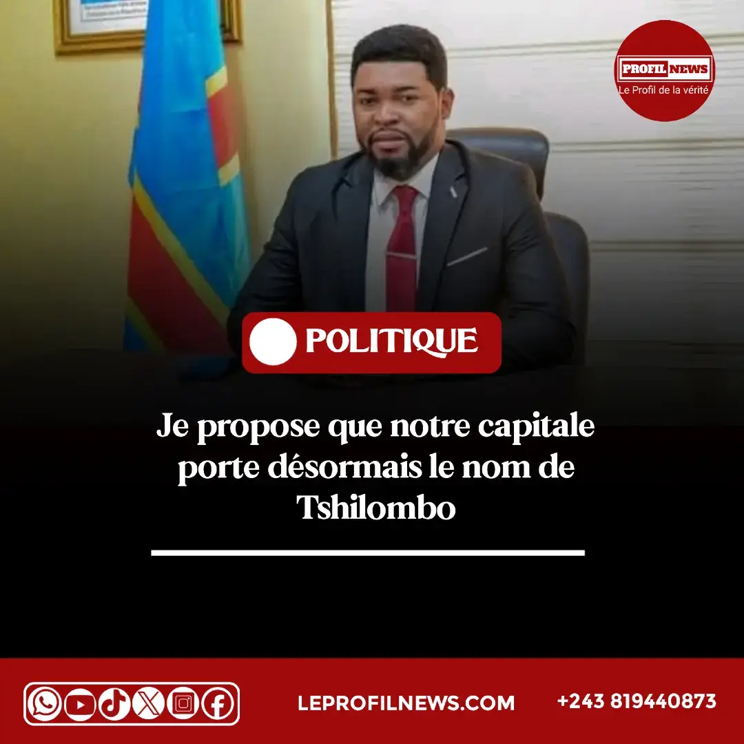 Je propose que notre capitale porte désormais le nom de Tshilombo, et nous saisirons l’Assemblée nationale pour officialiser cette initiative. Le nom « Kinshasa », qui signifie « marché », ne reflète plus l’importance de notre métropole. Les grandes nations honorent leurs figures majeures : les États-Unis avec Washington, l’Ukraine avec Kiev, et nous-mêmes avons autrefois porté le nom de Léopoldville. Le Président Félix Tshisekedi Tshilombo a restauré la fierté nationale. Renommer la capitale en son honneur serait un acte de souveraineté et de reconnaissance. Le nom de notre capitale doit incarner notre avenir dixit Arnold Tiani #foryou #1000k #rdcongo🇨🇩 #pourtoi #vue #pourtoii #kinshasa🇨🇩 #viraltiktok #viral #brazil 
