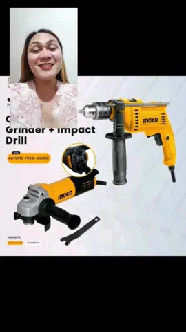 Comba pack ingco angle grinder 750w & impact drill 680w. grabe ang ganda nito kaya order na. #anglegrinder #grinder #impactdrill #ingco #fyp 