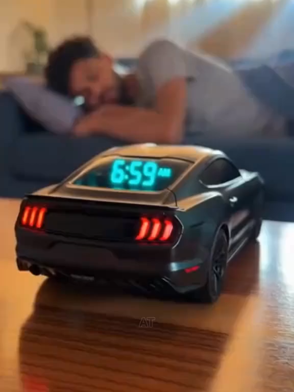 💥Wake up in muscle-car style with this Mustang alarm clock — a sleek 1:18 scale replica that doubles as a bright LED digital clock and reliable alarm, adding instant personality to your desk, bedroom, or man cave 🚗💥