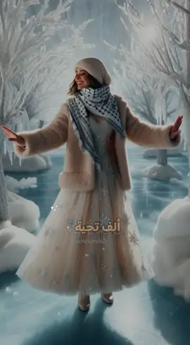 من تصاميمي الرقمية/ الف تحية #peace #freedom #سلام #winter #صباح_الخير  