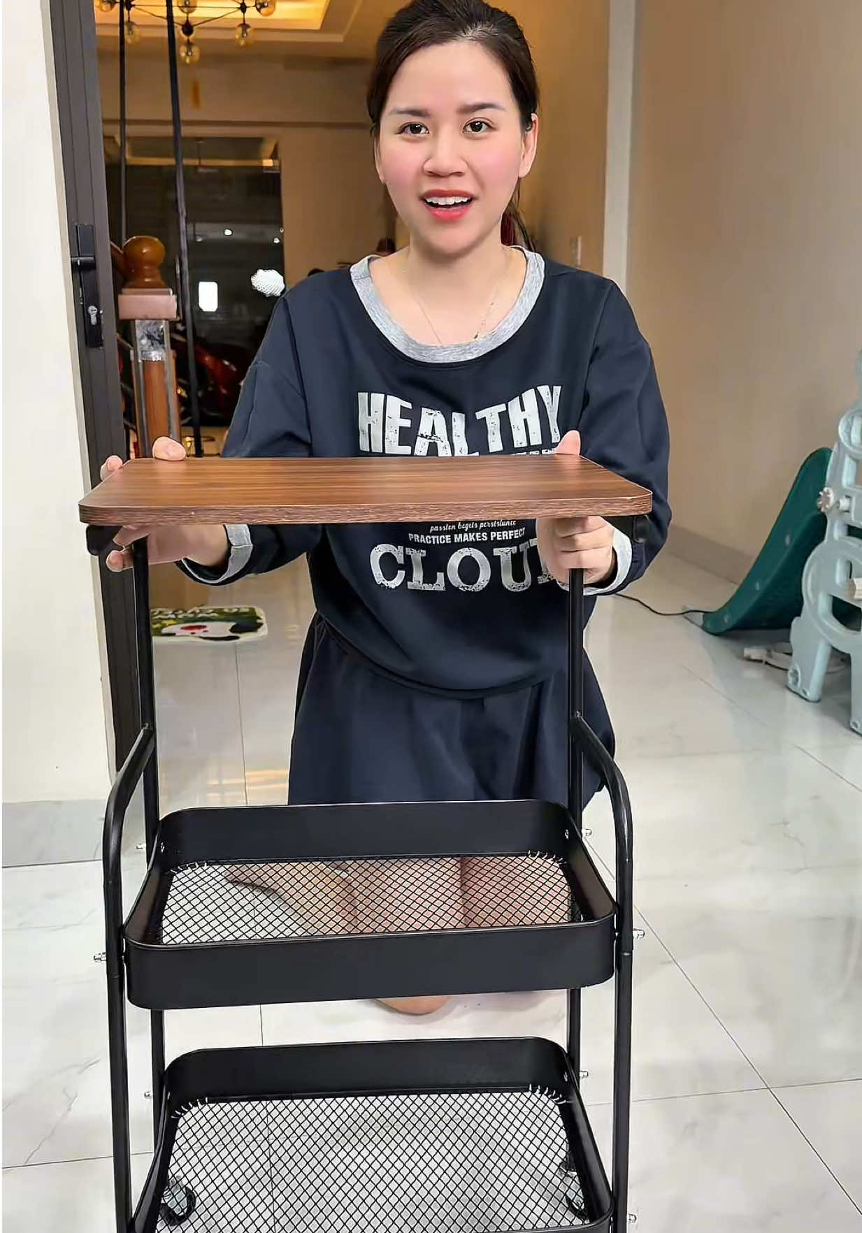 Trả lời @Phương Thảo Kệ đa năng 3 tầng thép không gỉ, mặt bàn gỗ MDF xịn xò #xuhuong #kededo #kededodanang #kededodanangcobanhxe  @Nhà của Ánh💜 