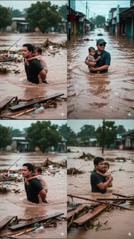 Hujan turun membawa air, tapi banjir membawa luka. Semoga cepat surut, semoga hati-hati tetap kuat.” #jangkuanluassemuaorang #fypシ゚ #vidio ##fyp 