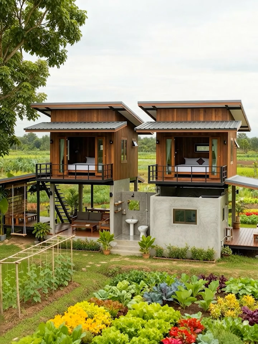 ความสุขเริ่มต้นทุกเช้า…เมื่อมองออกไปเห็นสวนเขียว ๆ แบบนี้ 🌄🌿💛 #ชีวิตเรียบง่าย #บ้านสวนในฝัน #อยู่แบบสงบ #ใช้ชีวิตสโลว์ไลฟ์ #มุมเล็กๆที่สบายใจ #บ้านในฝัน